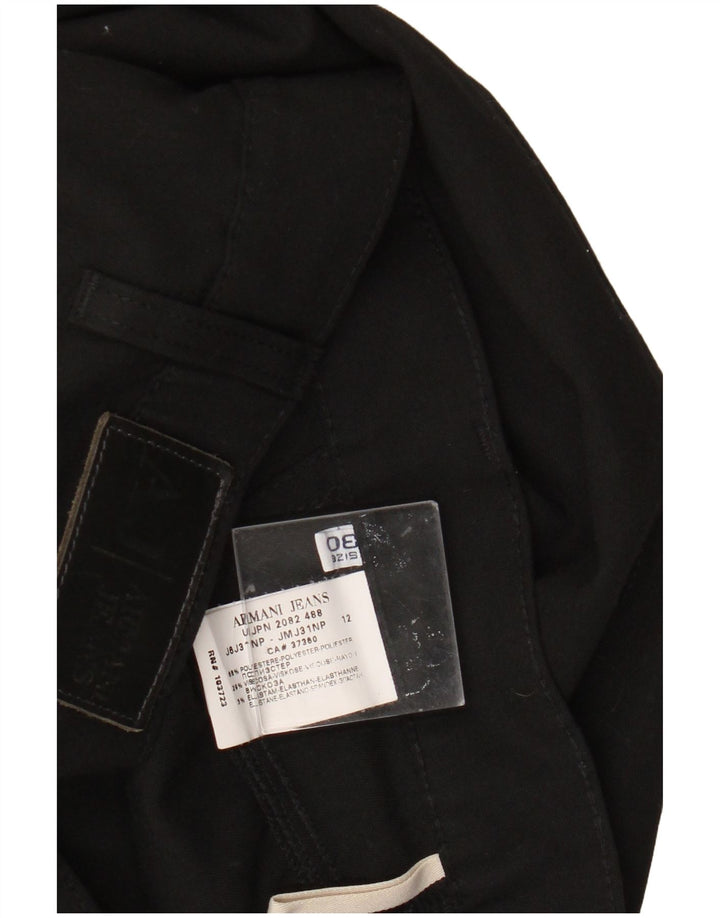 Calça feminina casual slim Armani W30 L30 poliéster preto