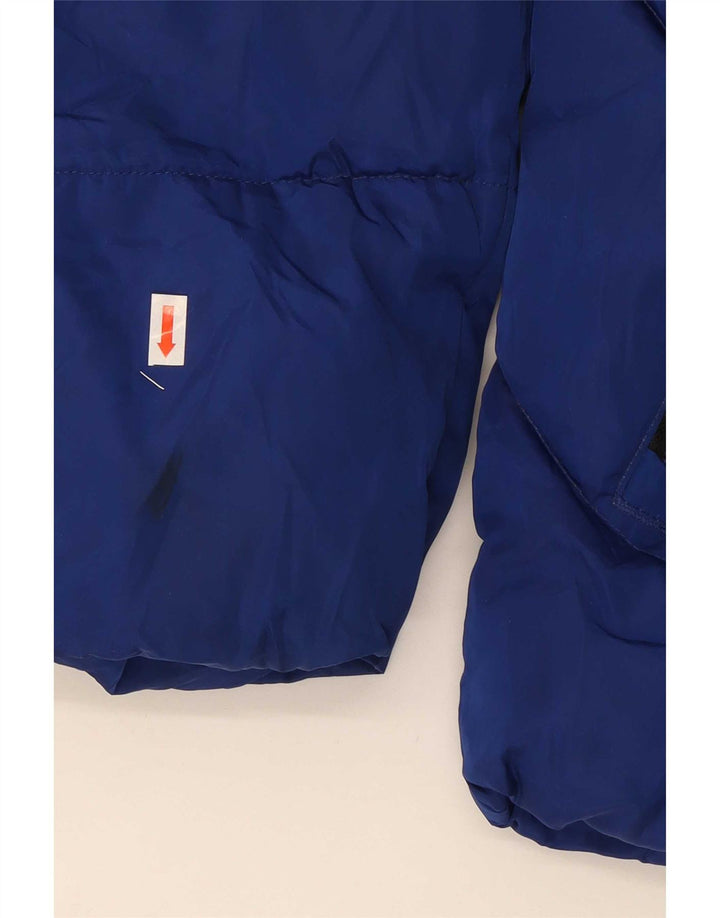 Jaqueta acolchoada com capuz masculina Superdry UK 38 poliéster azul médio