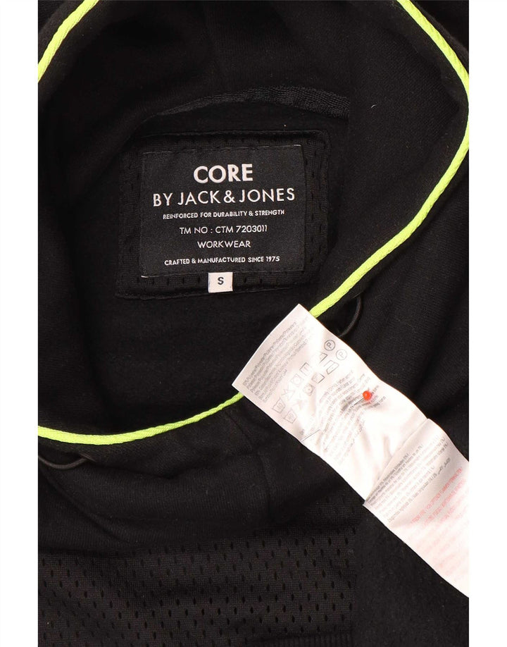 Jack & Jones moletom com capuz masculino pequeno algodão preto