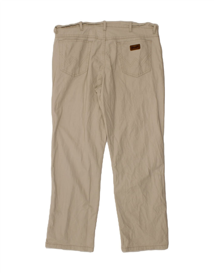 WRANGLER Mens Straight Casual Trousers W38 L31 Beige Cotton Vintage Wrangler and Second-Hand Wrangler from Messina Hembry 