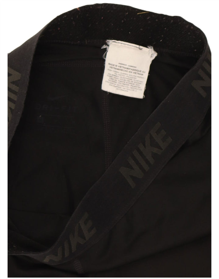Nike Womens Graphic Capri Leggings UK 12 Médio Preto Poliéster
