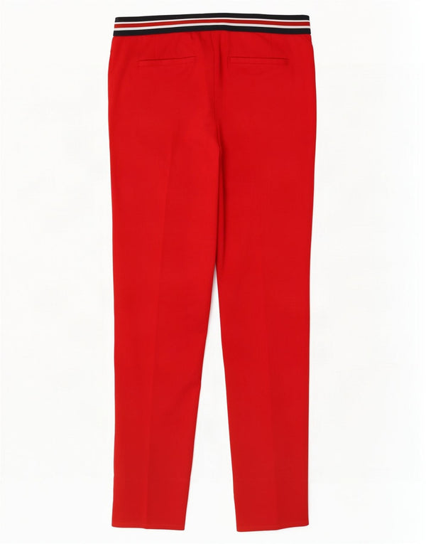 Zara Calça Chino Feminina Slim Médio W28 L27 Algodão Colourblock Vermelho