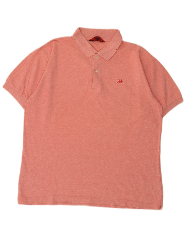 Camisa polo masculina Kappa grande algodão rosa