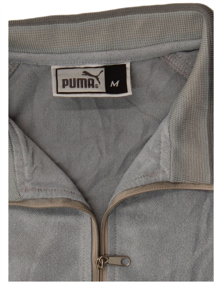 PUMA Womens Tracksuit Top Jacket UK 14 Médio Azul