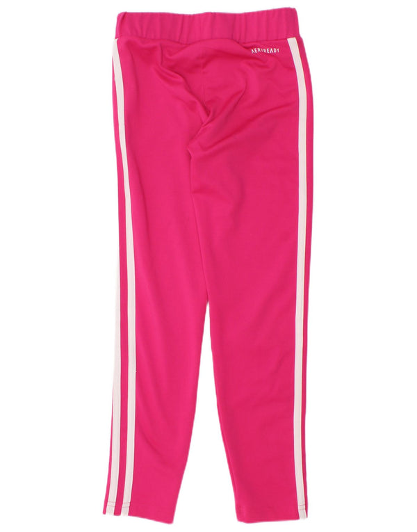 Leggings Adidas Aeroready para meninas 7-8 anos rosa poliéster
