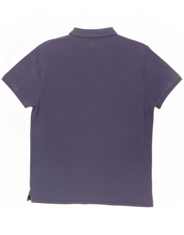 Camisa polo masculina Ralph Lauren 2XL algodão azul marinho