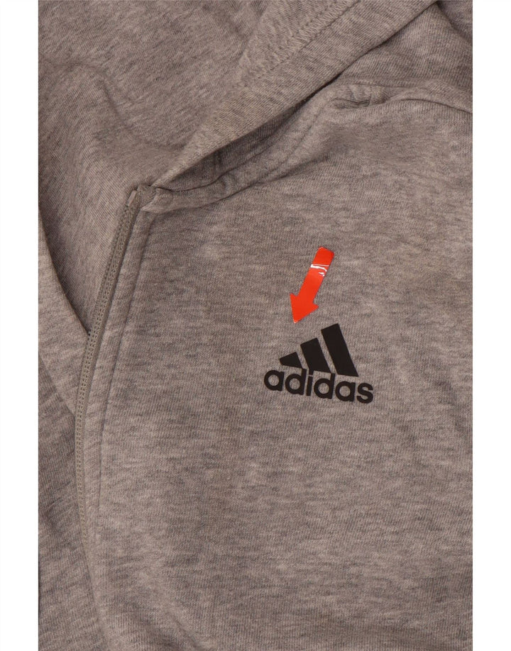 Suéter adidas masculino com capuz e zíper 11-12 anos cinza