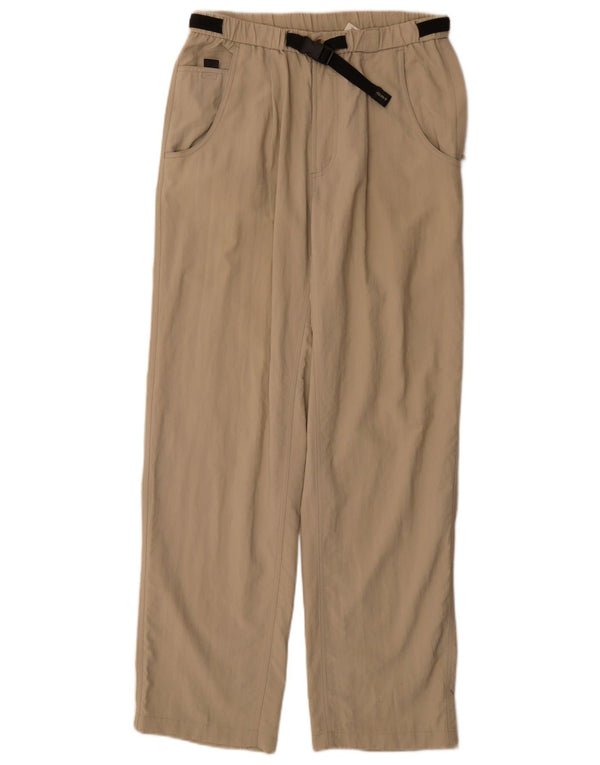 Calça Columbia Masculina Caminhada Pequena W28 L32 Cáqui Nylon Esportiva