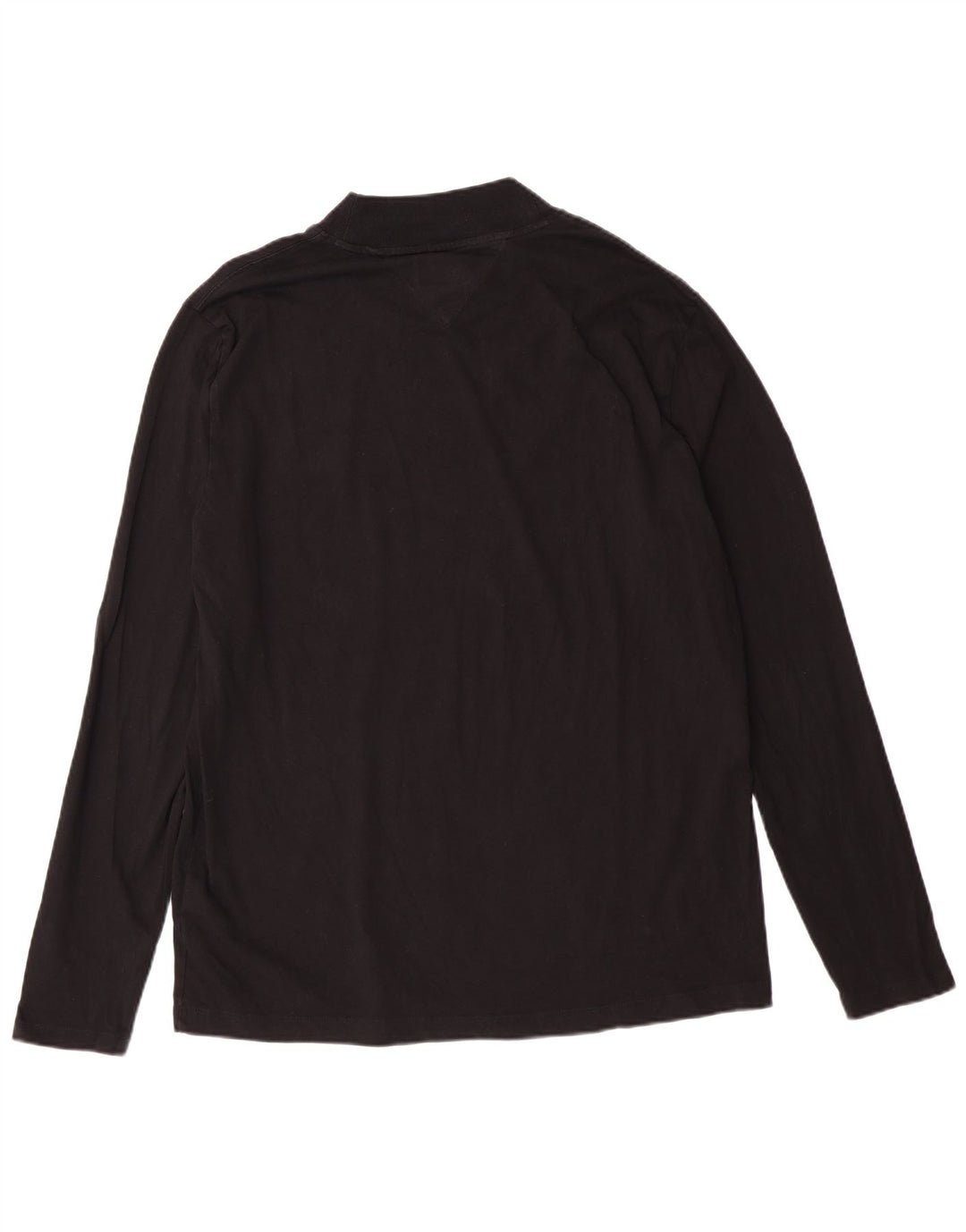 Tommy Hilfiger Mens Top Manga Longa XL Algodão Preto