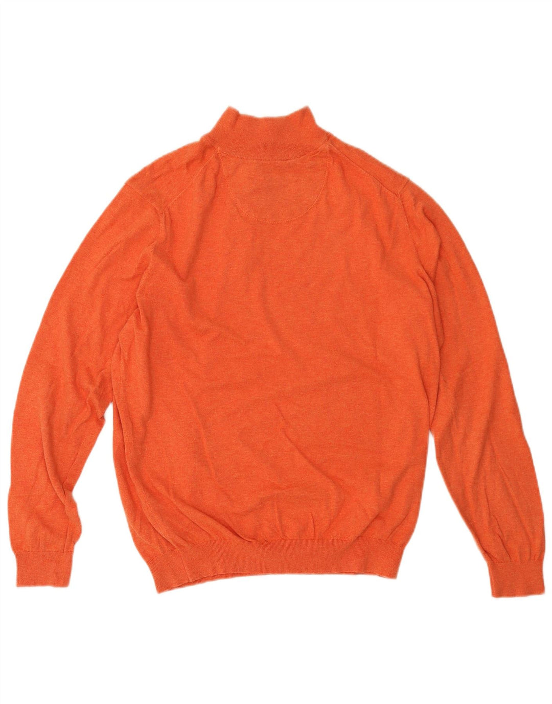 Suéter masculino Massimo Dutti com gola e zíper laranja médio