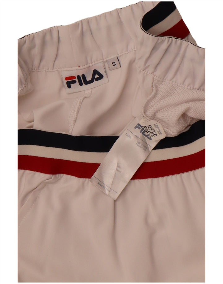 FILA Mens Sport Shorts Pequeno Poliéster Branco