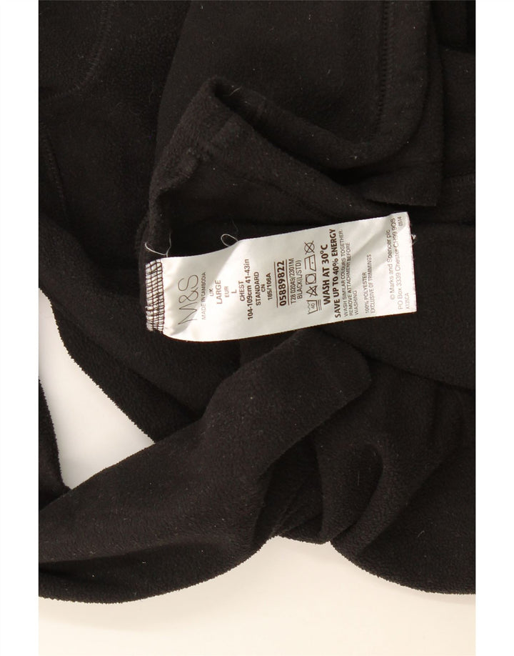 Jaqueta de lã masculina Marks & Spencer Reino Unido 40 grande poliéster preto