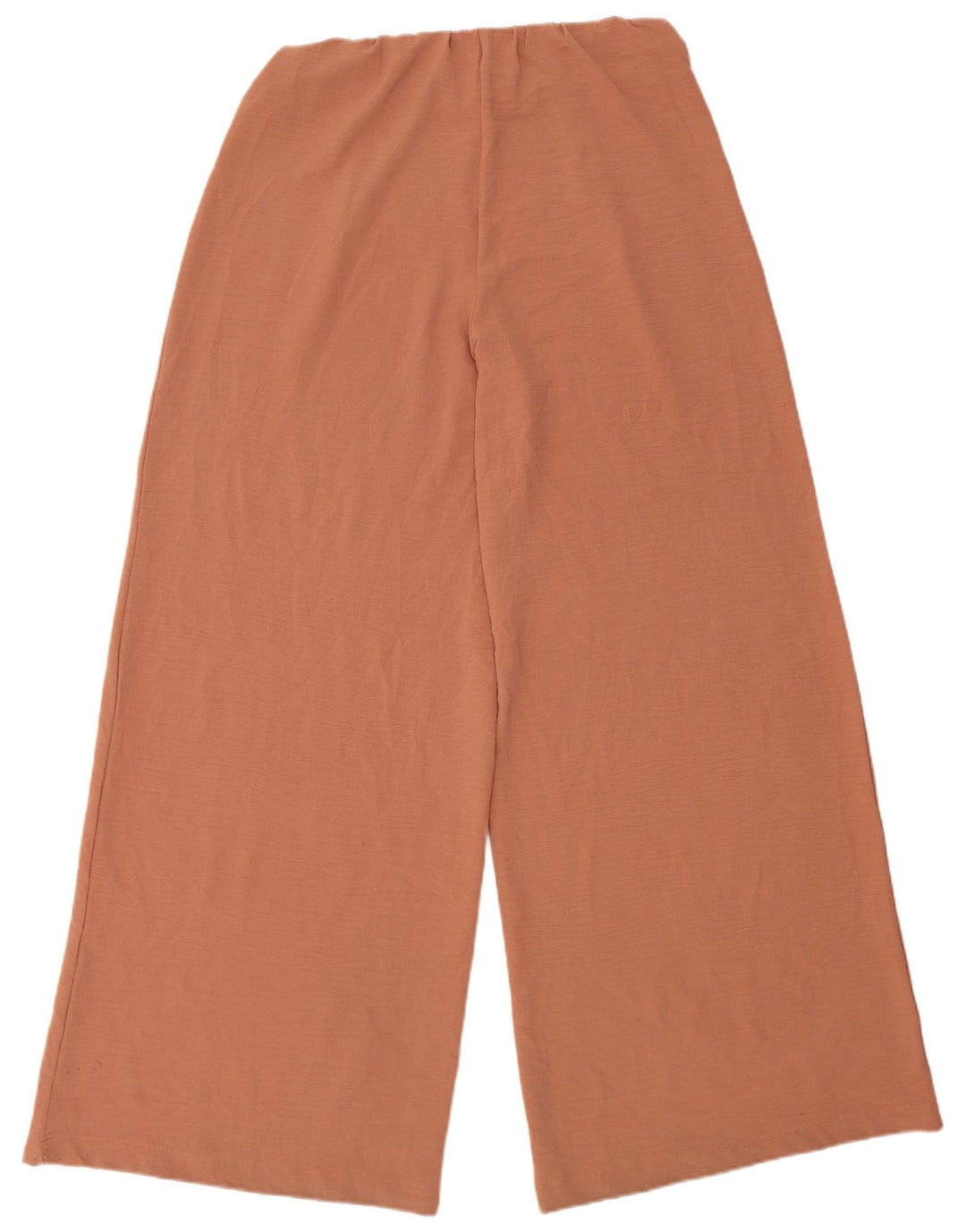 Zara Calça feminina casual de perna larga grande W32 L32 marrom poliéster