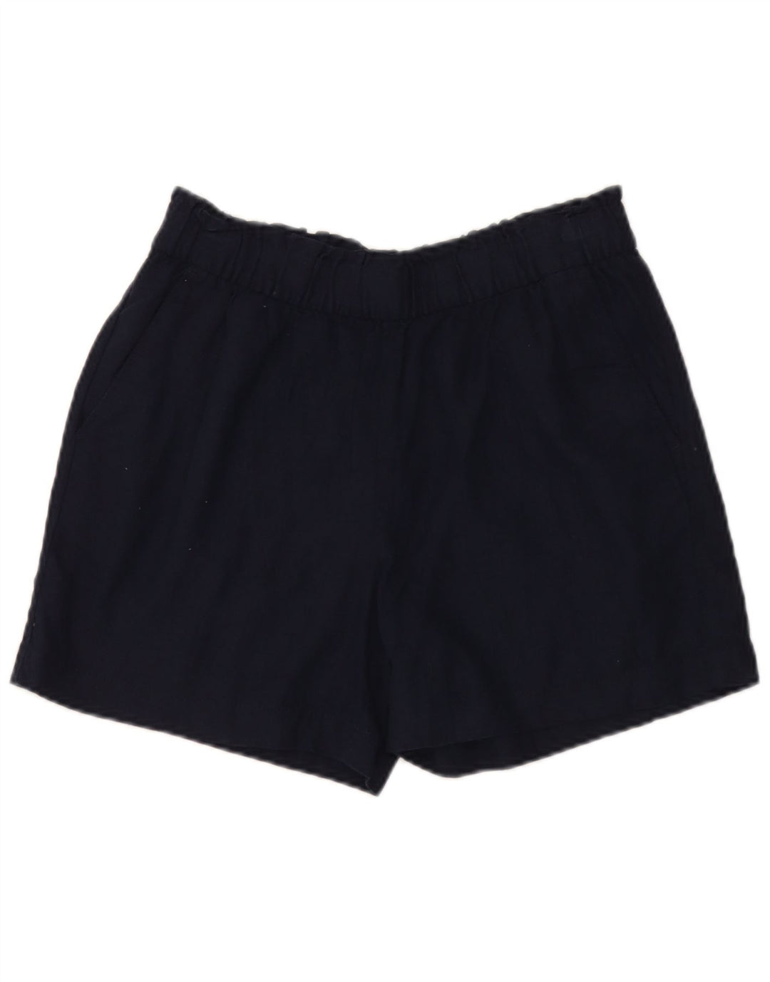Shorts casuais femininos Marks & Spencer Reino Unido 12 médio W32 linho azul marinho