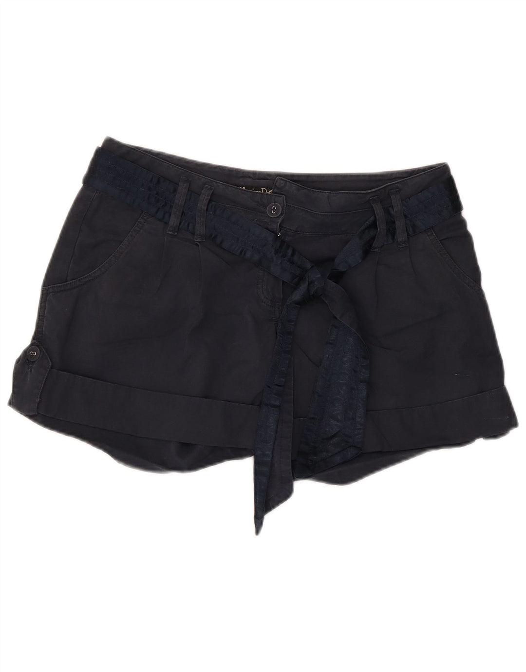 Shorts Chino feminino Massimo Dutti EU 40 Médio W30 Azul Marinho Algodão