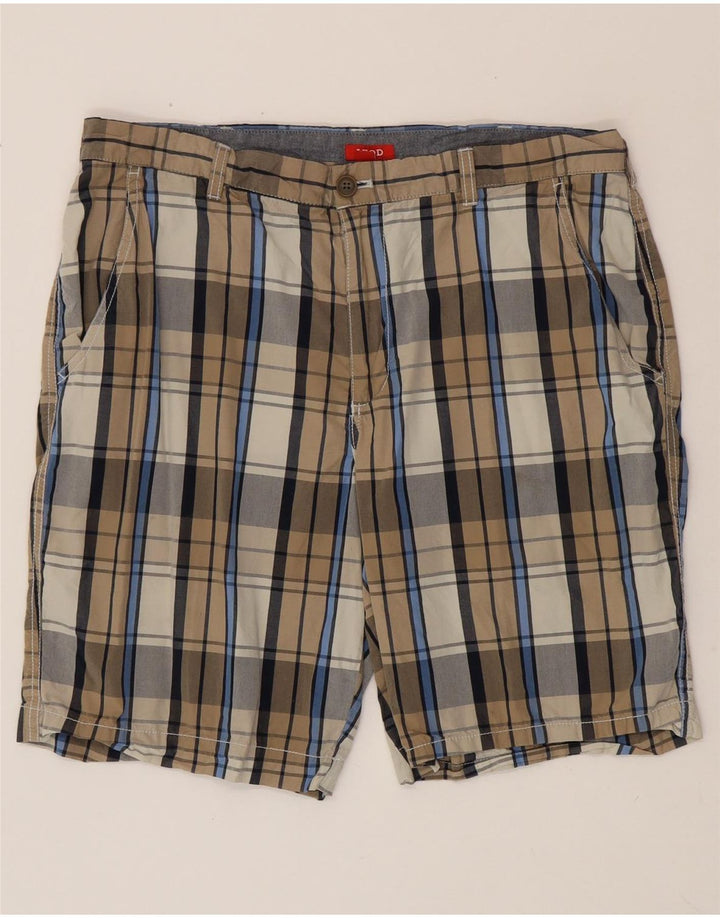 IZOD Mens Chino Shorts W36 Large Beige Check Vintage Izod and Second-Hand Izod from Messina Hembry 