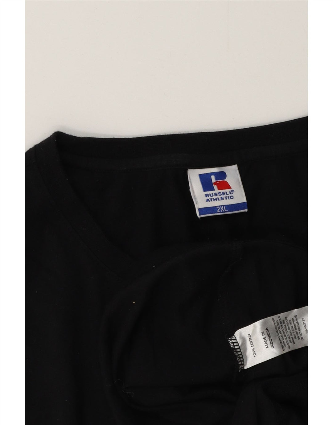 Camiseta gráfica masculina RUSSELL ATLÉTICA Top 2XL algodão preto