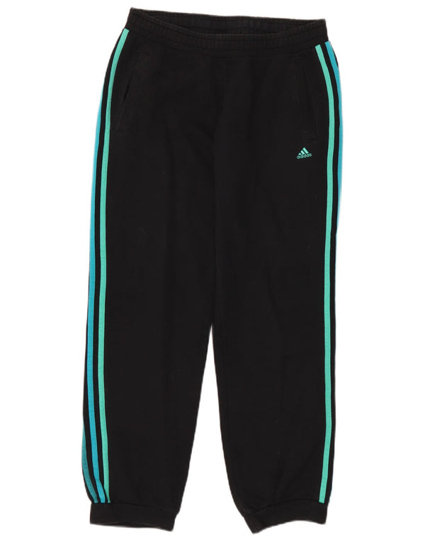 Calça de treino feminina Adidas Joggers UK 8/10 pequeno algodão preto