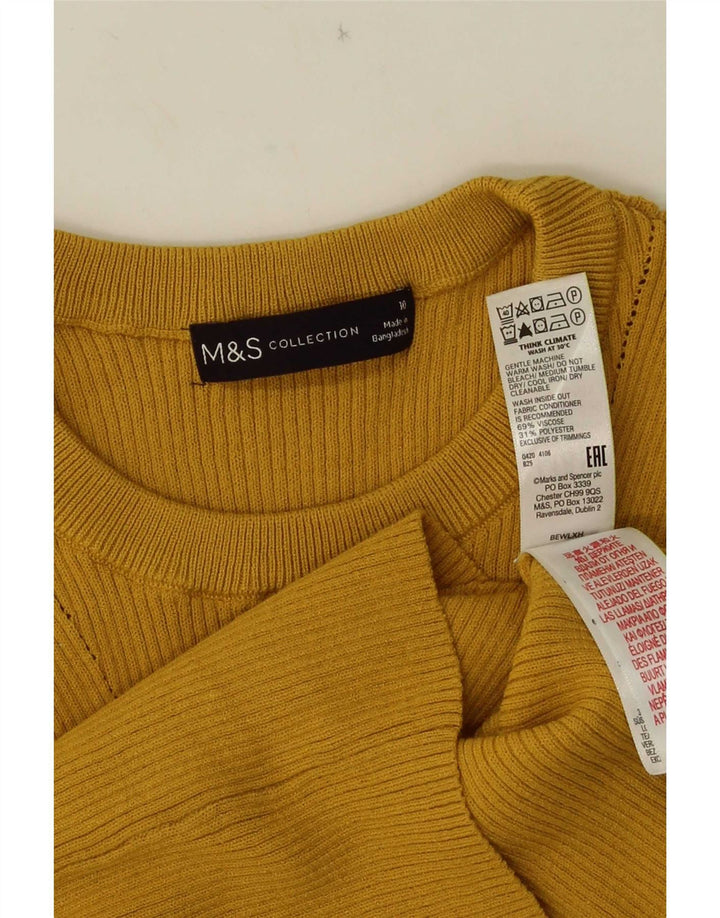 Colete feminino Marks & Spencer Top UK 10 viscose amarela pequena