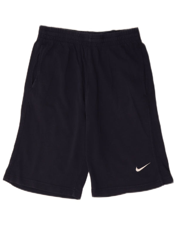 Shorts esportivos Nike Boys 12-13 anos grandes de algodão azul marinho