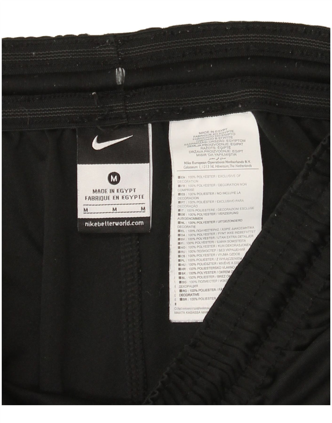 Shorts esportivos masculinos Nike médio preto poliéster