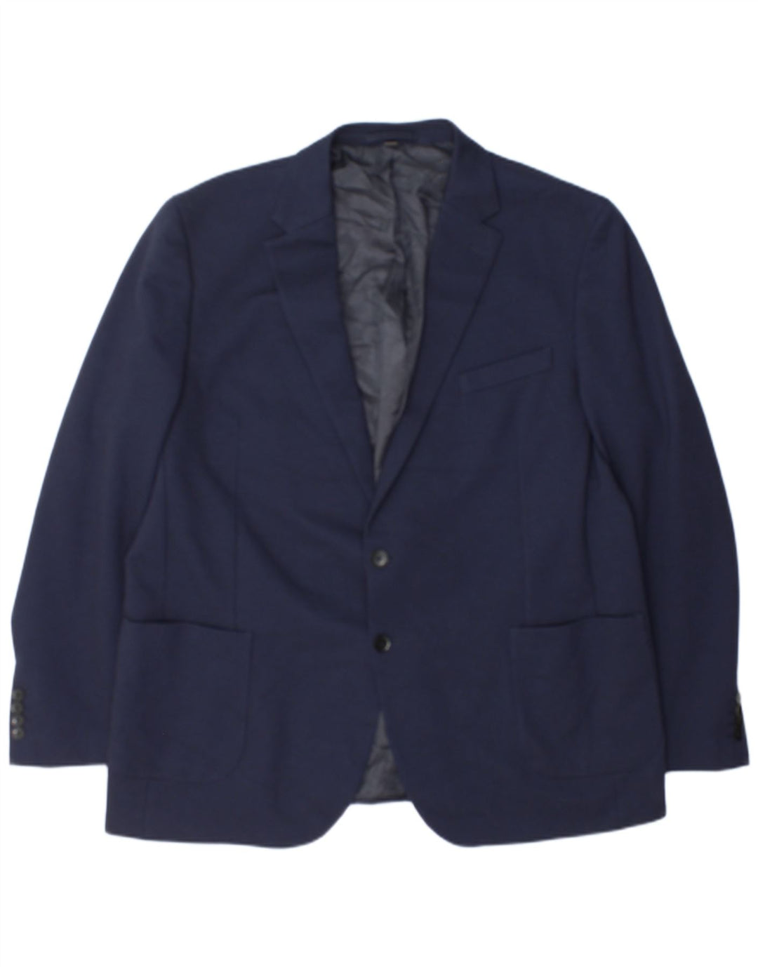 Jaqueta blazer masculina de 2 botões Marks & Spencer Reino Unido 48 2XL azul marinho poliamida