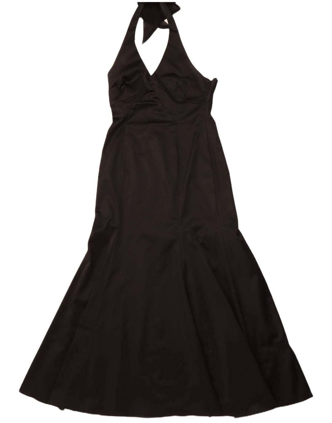 COAST Vestido feminino maxi frente única Reino Unido 16 grande acetato preto