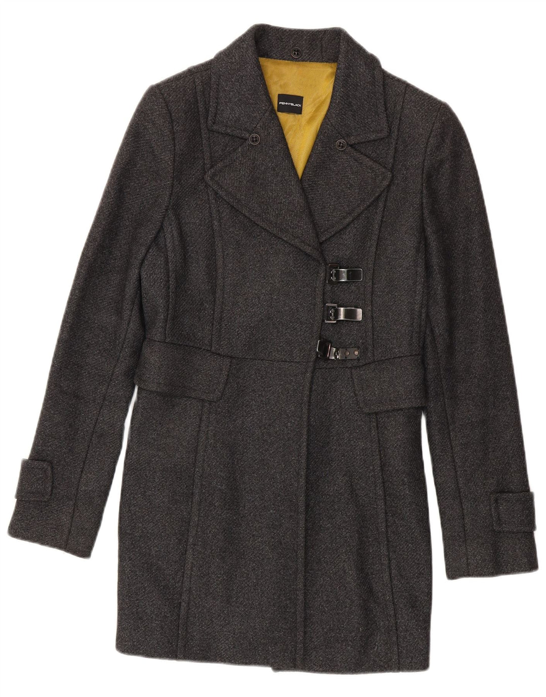 Sobretudo feminino Penny Black UK 8 pequeno lã cinza