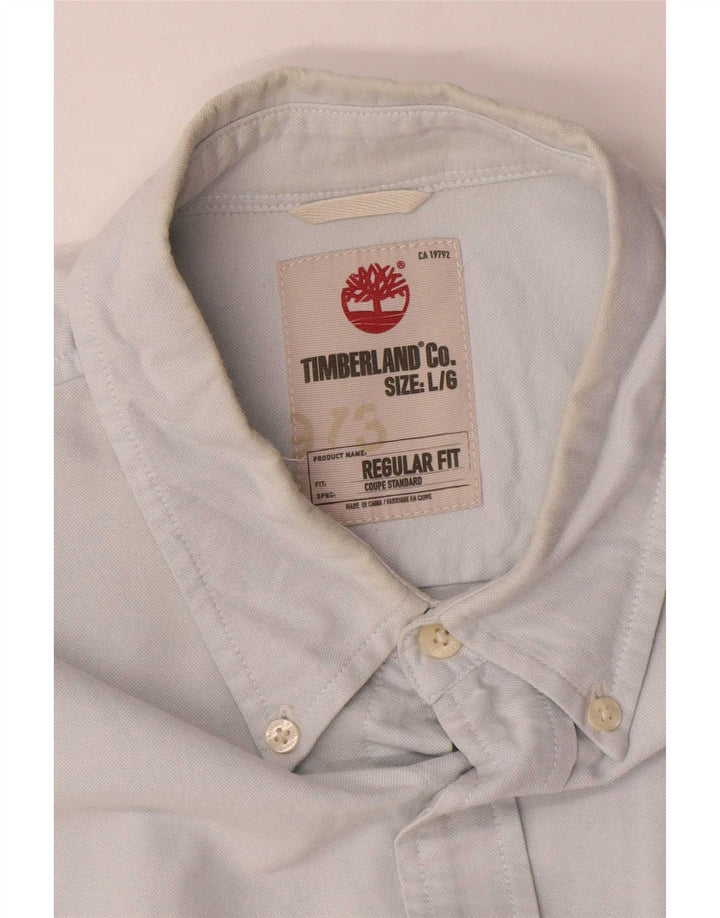 Camisa masculina Timberland Regular Fit grande algodão azul