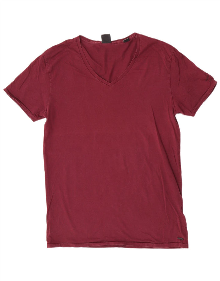 Camiseta masculina Scotch & Soda de algodão marrom médio