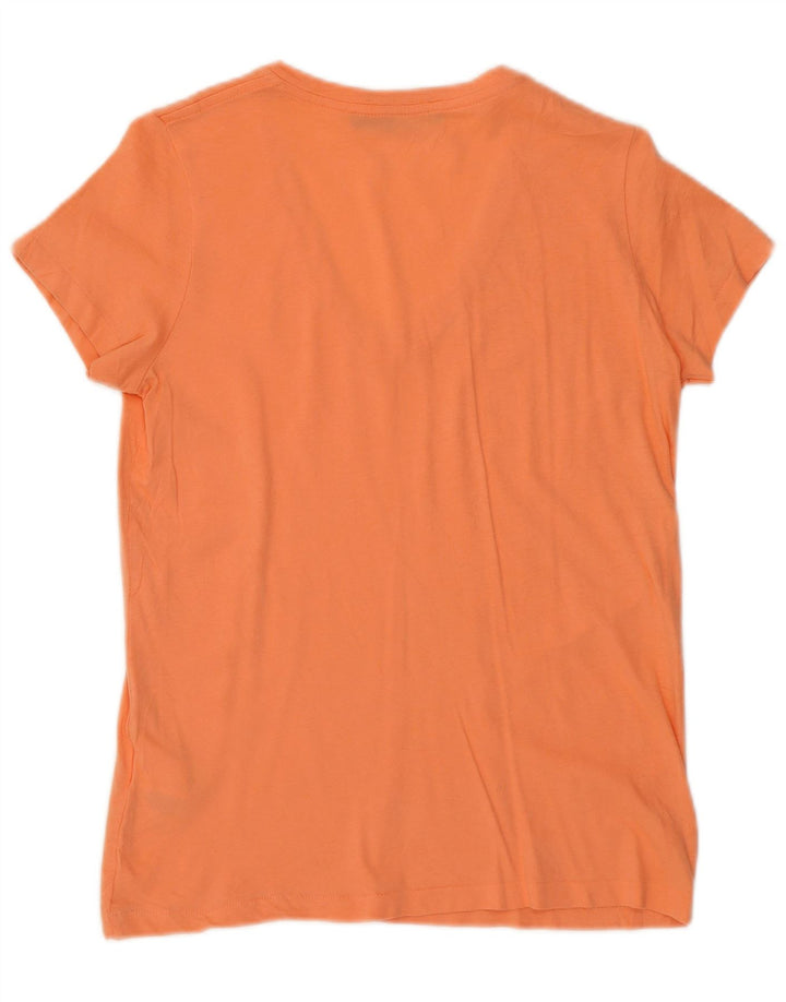 Camiseta feminina Polo Ralph Lauren top pequeno algodão laranja