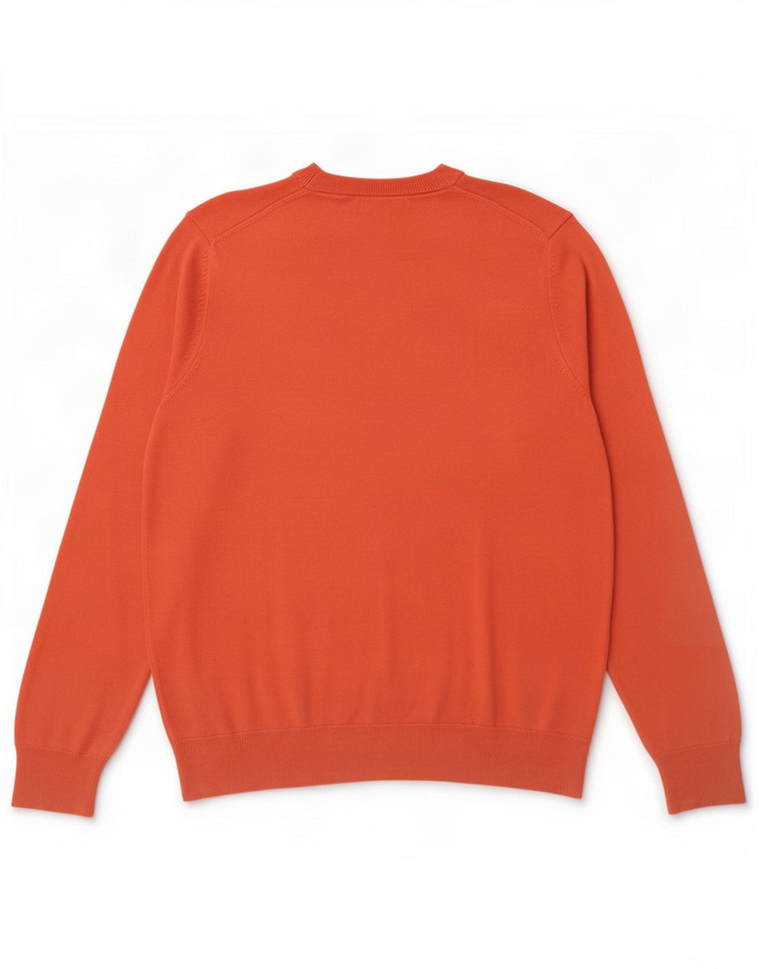Suéter masculino Marks & Spencer com gola redonda, grande laranja