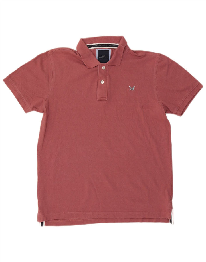 Camisa polo masculina Crew Clothing algodão marrom médio