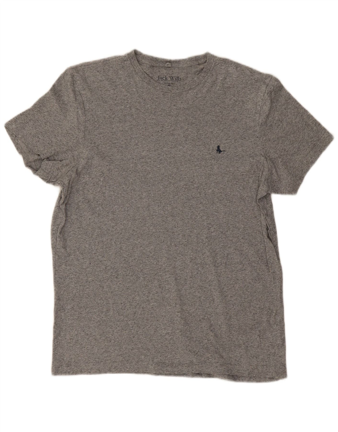 Camiseta masculina Jack Wills Classic Fit Top de algodão cinza médio