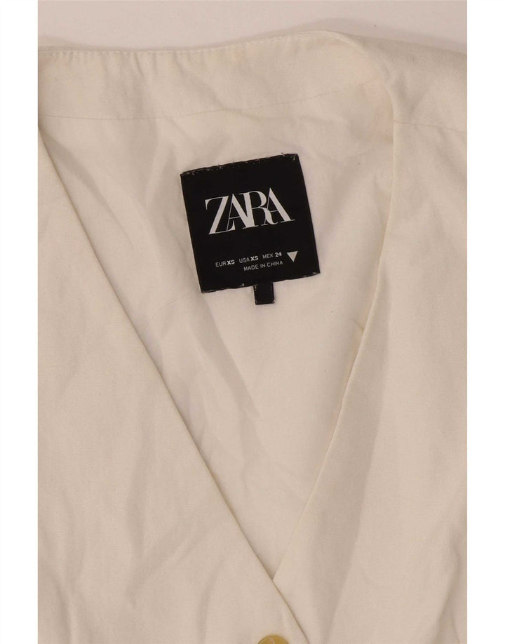 Zara Colete Mulher UK 6 XS Branco