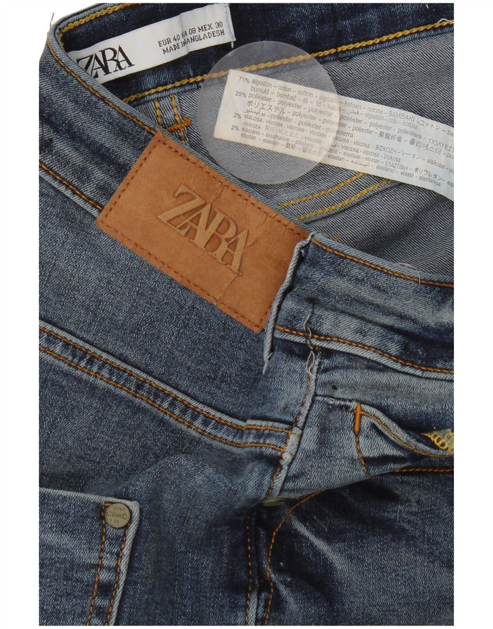 Calça jeans feminina Zara EU 40 médio W30 L24 algodão azul
