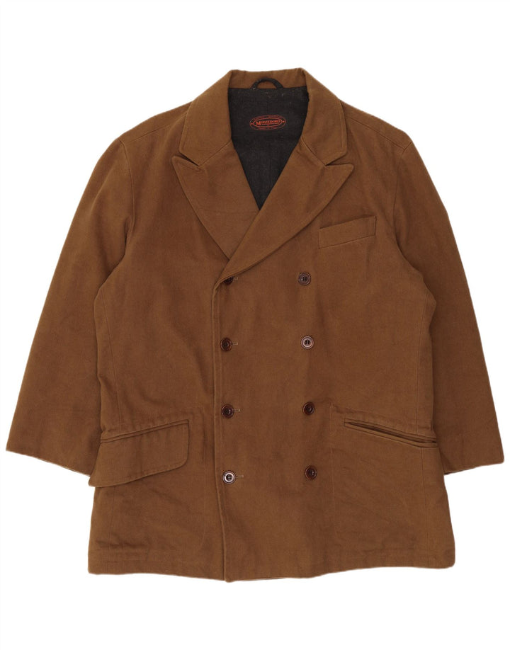 Casaco masculino Montedoro com peito duplo UK 42 XL marrom