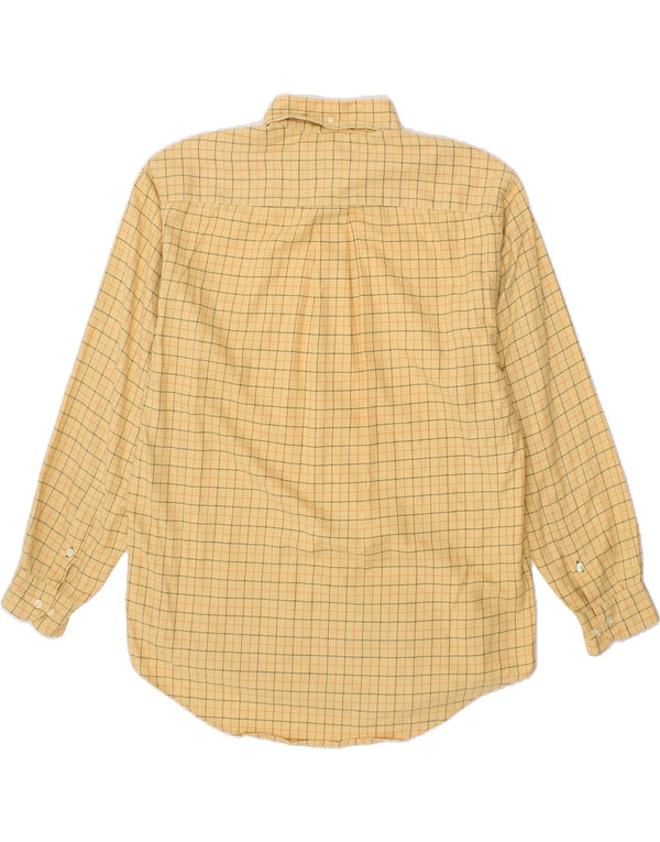 TOMMY HILFIGER Mens Shirt Small Yellow Check Cotton