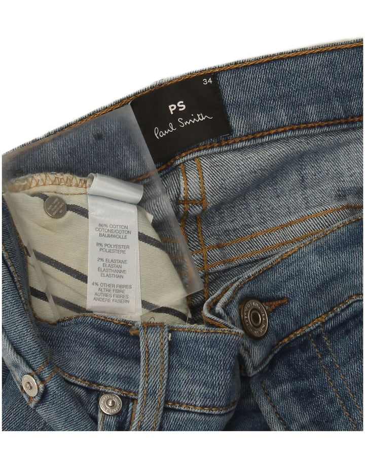 Paul Smith Mens Slim Jeans W34 L33 Azul Algodão