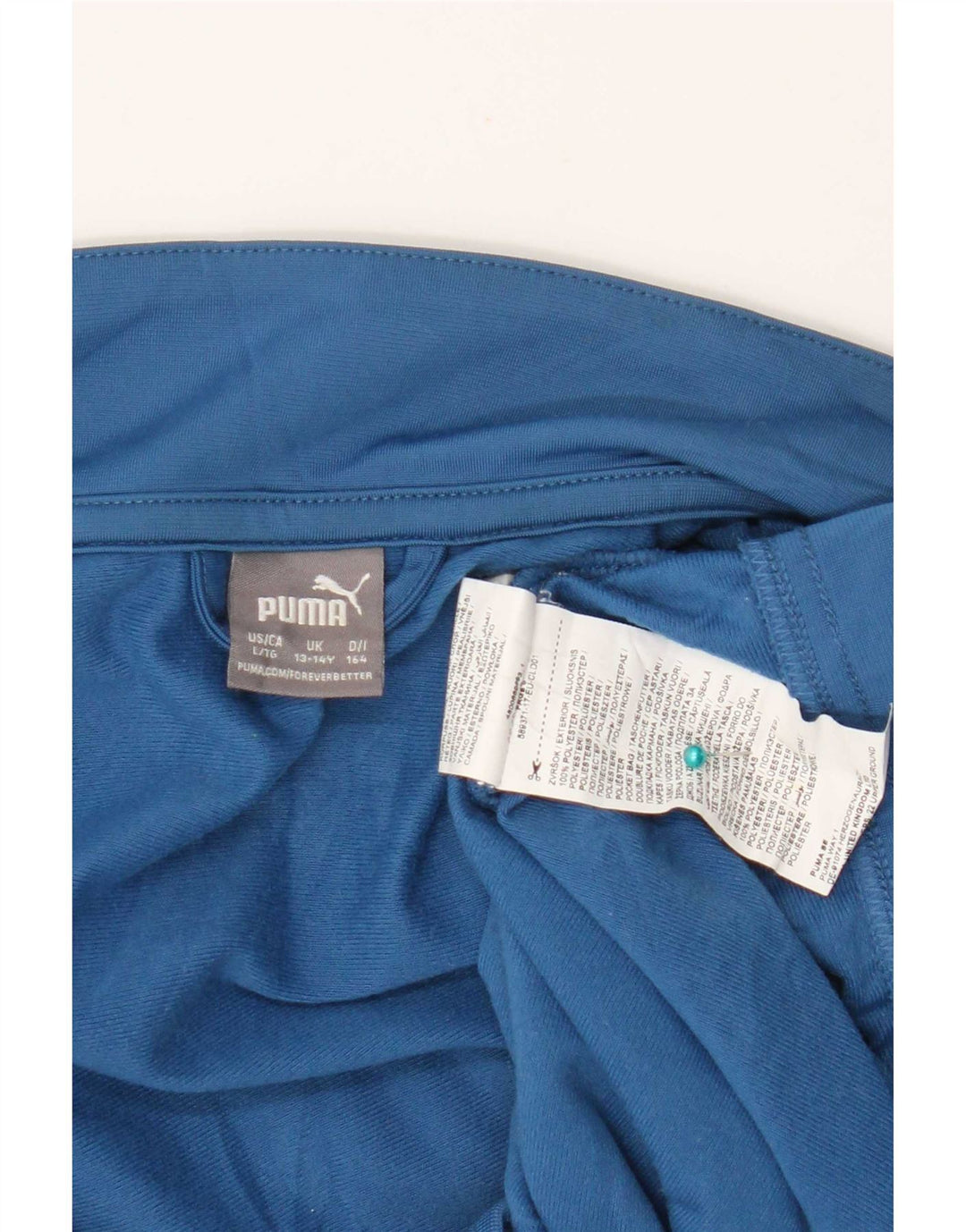 Jaqueta Puma Meninos Treino Top 13-14 Anos Azul Colorblock Poliéster
