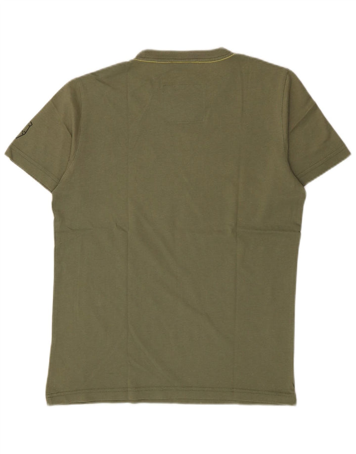 Camiseta gráfica masculina G-Star Top médio algodão cáqui