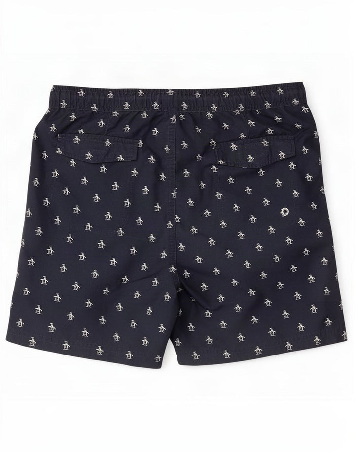 Shorts de natação masculino Penguin Graphic médio azul marinho
