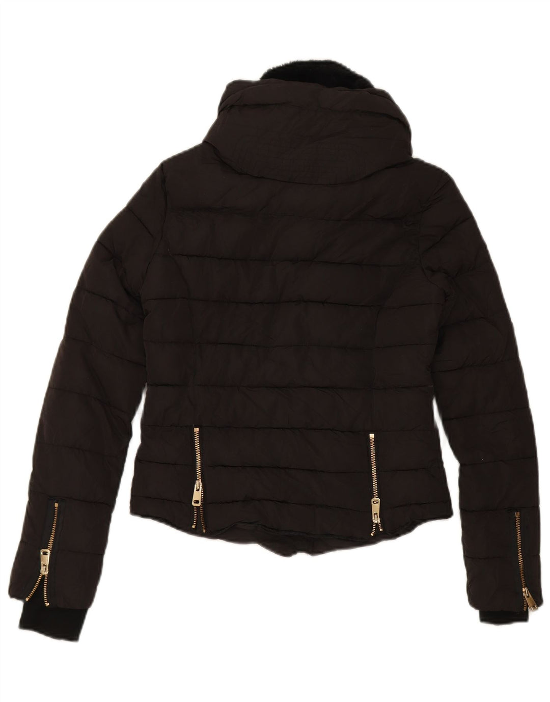 Jaqueta acolchoada feminina ZARA UK 6 XS preta