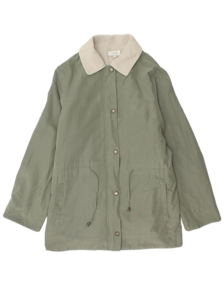 Jaqueta feminina Marks & Spencer Sherpa Parka grande Reino Unido 14 grande verde