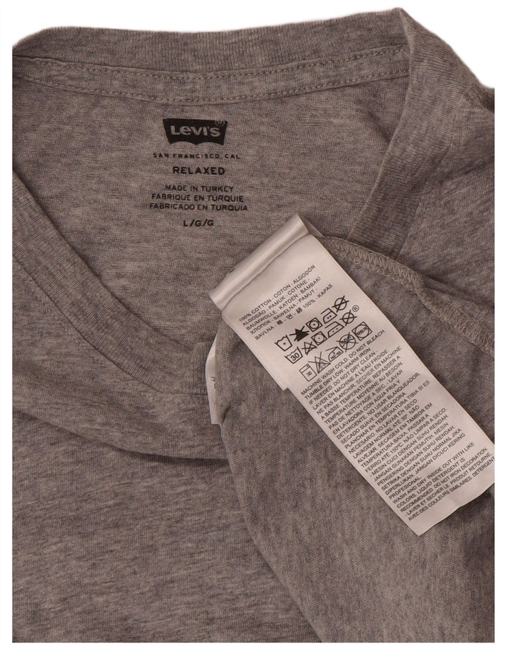 Camiseta masculina relaxada Levi's grande algodão cinza