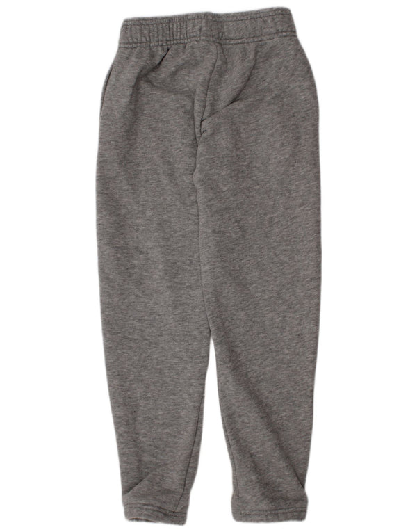 Adidas meninos calças de treino joggers 7-8 anos cinza manchado algodão