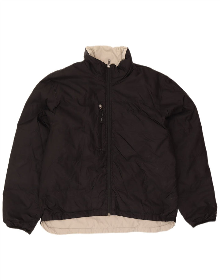 Jaqueta acolchoada reversível masculina Timberland UK 40 grande nylon preto