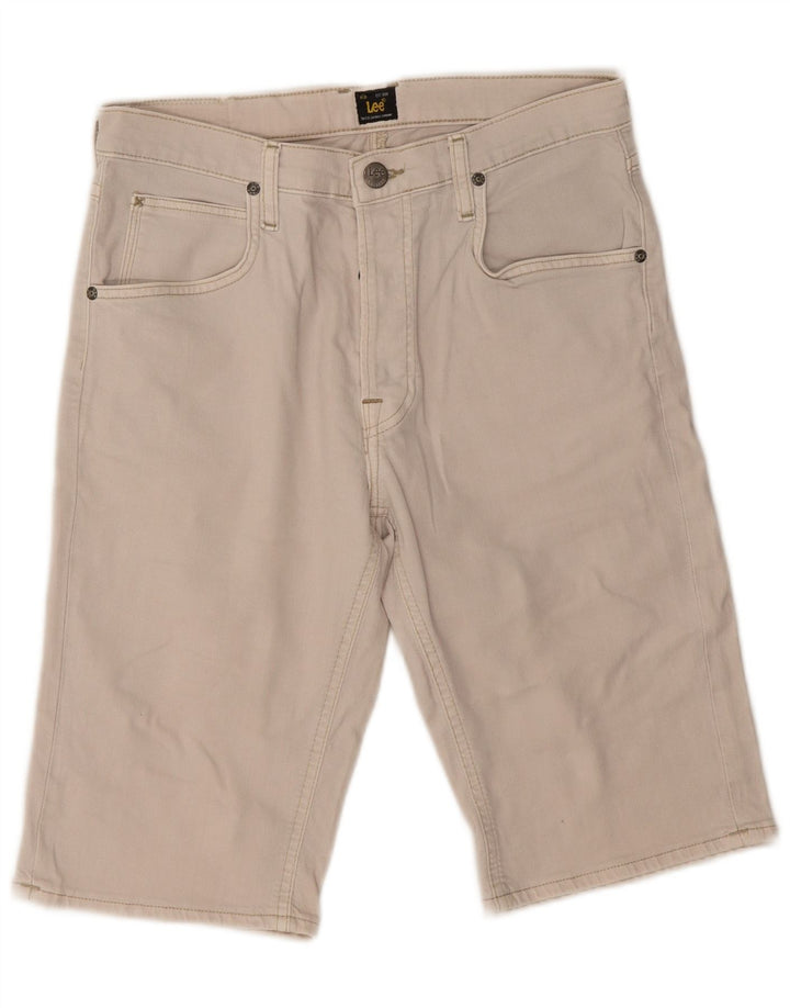 Shorts jeans masculino Lee W30 algodão bege médio