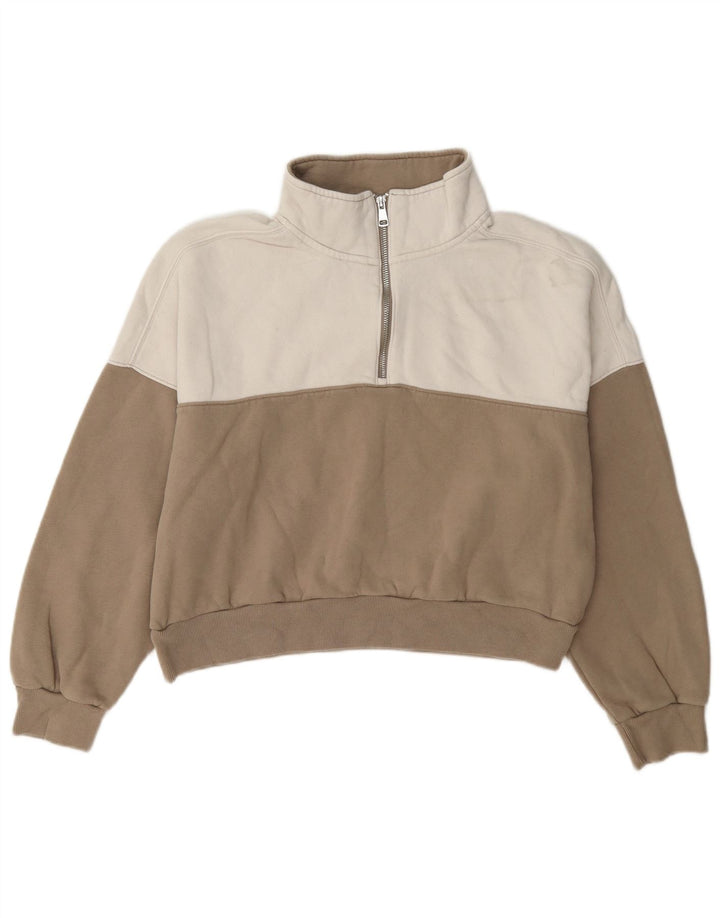 Suéter de moletom feminino Abercrombie & Fitch Reino Unido 14 cinza médio
