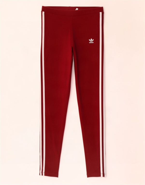Leggings Adidas Femininas UK 10 Pequenas Marrom Algodão